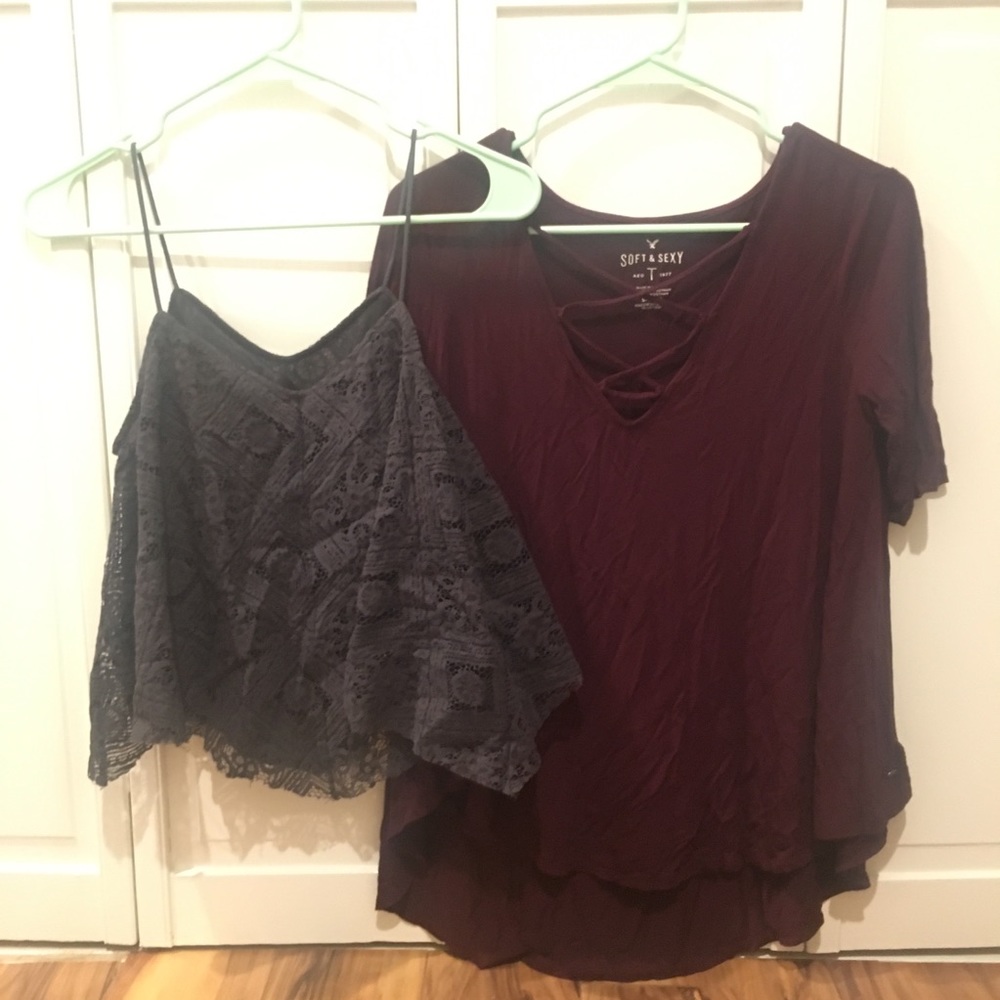 Two Small American Eagle Tops